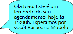 exemplo de mensagem
