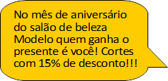 exemplo de mensagem